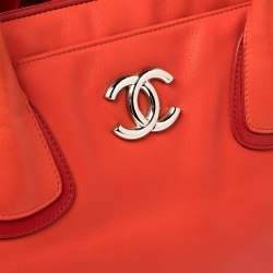 Chanel Red Leather Executive Cerf Shopper Tote
