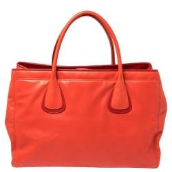 Chanel Red Leather Executive Cerf Shopper Tote