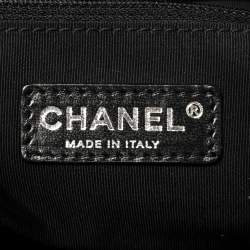 Pre Owned Chanel Dark Brown Caviar Leather CC Chain Tote