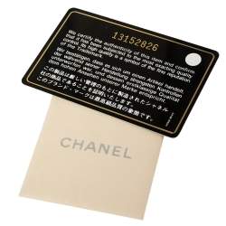 Pre Owned Chanel Dark Brown Caviar Leather CC Chain Tote