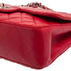 مملوكة مسبقًا Chanel Fuchsia Quilted Leather Jumbo Classic Single Flap Bag