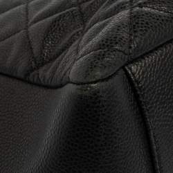 مملوكة مسبقًا Chanel Black Quilted Caviar Leather Grand Shopper Tote