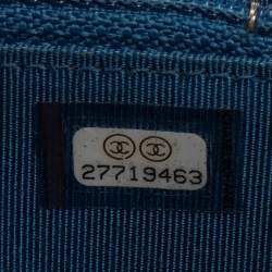 Pre Owned محفظة شانيل مزينة سي سي سحاب ملتف جلد كافيار أحمر