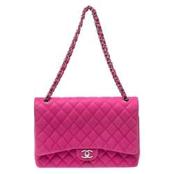 pink classic chanel bag authentic