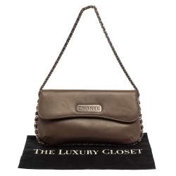 مملوكة مسبقًا Chanel Dark Beige Leather Chain Around Flap Bag