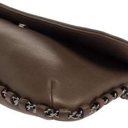 مملوكة مسبقًا Chanel Dark Beige Leather Chain Around Flap Bag