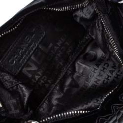 Pre Owned Chanel Black Satin and Velvet Chain Clutch Bag