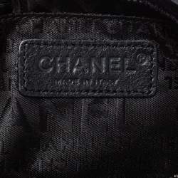 Pre Owned Chanel Black Satin and Velvet Chain Clutch Bag