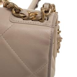 Chanel Beige Quilted Leather Chanel 19 Wallet on Chain