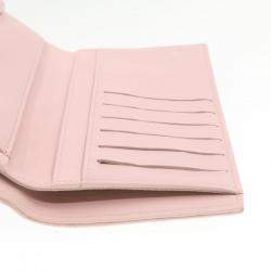 Chanel Pink Lambskin Quilted Long Wallet