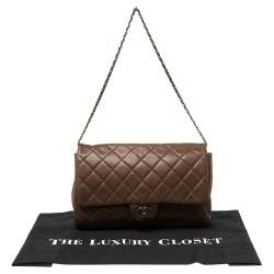 مملوكة مسبقًا Chanel Dark Brown Quilted Leather Single Flap Bag