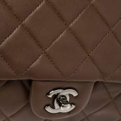 مملوكة مسبقًا Chanel Dark Brown Quilted Leather Single Flap Bag