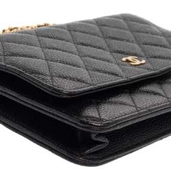 مملوكة مسبقًا محفظة بسلسلة شانيل كلاسيكية جلد وردية فاتحة