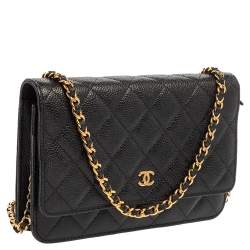 مملوكة مسبقًا محفظة بسلسلة شانيل كلاسيكية جلد وردية فاتحة