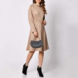 Pre Owned Chanel Grey Python CC Hobo