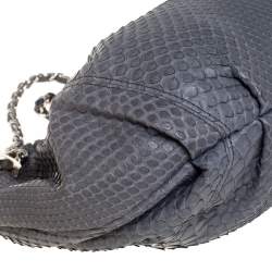 Pre Owned Chanel Grey Python CC Hobo