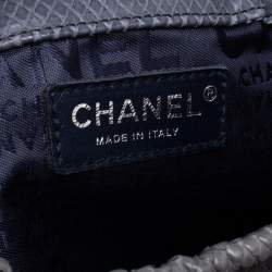 Pre Owned Chanel Grey Python CC Hobo