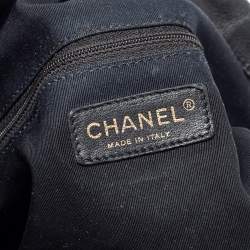 Pre Owned Chanel Black Quilted Leather Large Chain Me Hobo