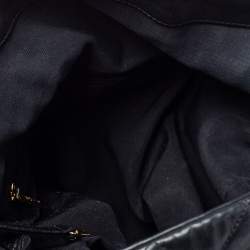 Pre Owned Chanel Black Quilted Leather Large Chain Me Hobo