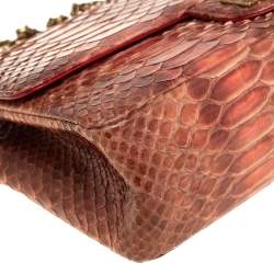 مملوكة مسبقًا Chanel Ombre Red Python 2.55 Reissue Classic 226 Flap Bag