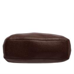 Pre Owned Chanel Brown Caviar Leather Vintage Wooden Handle Tote