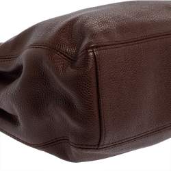 Pre Owned Chanel Brown Caviar Leather Vintage Wooden Handle Tote