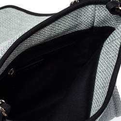 Pre Owned Chanel Grey Raffia Deauville Messenger Bag