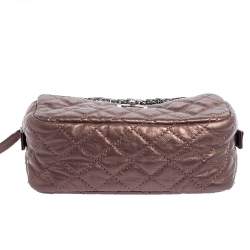 Pre Owned Chanel Rose Fonce Quilted Leather Small Reissue 2.55 Camera Bag