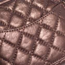 Pre Owned Chanel Rose Fonce Quilted Leather Small Reissue 2.55 Camera Bag