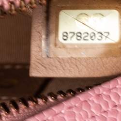 Pre Owned Chanel Pink Quilted Caviar Leather CC Bowler Bag