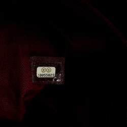 Pre Owned Chanel Black/Red Quilted Aged Leather Large Portobello Top Handle Bag