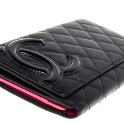 مملوكة مسبقًا Chanel Black Quilted Leather Cambon Ligne Flap Wallet