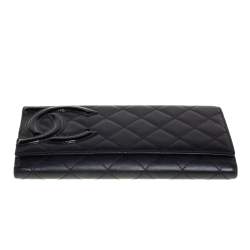 مملوكة مسبقًا Chanel Black Quilted Leather Cambon Ligne Flap Wallet