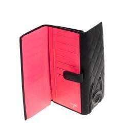 مملوكة مسبقًا Chanel Black Quilted Leather Cambon Ligne Flap Wallet