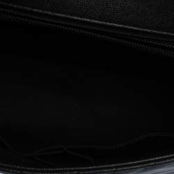 Pre Owned Chanel Black Chevron Leather Large Coco Top Handle Bag