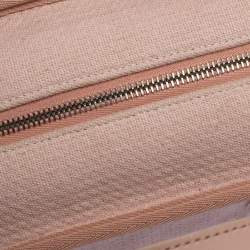 Pre Owned Chanel Pink Canvas Deauville Bowler Bag