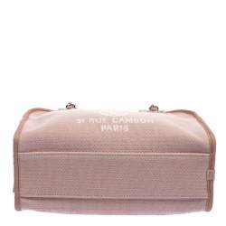 Pre Owned Chanel Pink Canvas Deauville Bowler Bag