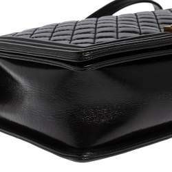 مملوكة مسبقًا حقيبة شانيل بوي جلد رصاصي مبطن كبيرة