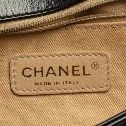 مملوكة مسبقًا حقيبة شانيل بوي جلد رصاصي مبطن كبيرة