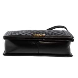 مملوكة مسبقًا حقيبة شانيل بوي جلد رصاصي مبطن كبيرة