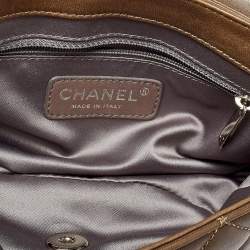 Pre Owned Chanel Olive Green Quilted Leather Small Classic Single Flap Bag