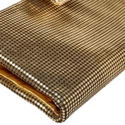 مملوكة مسبقًا Chanel Metallic Gold Leather CC Foldover Clutch