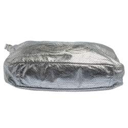 Pre Owned Chanel Silver Perforated Leather XL Rodeo Drive Tote