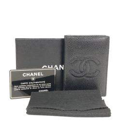 مملوكة مسبقًا Chanel Black Caviar Leather Timeless Card holder