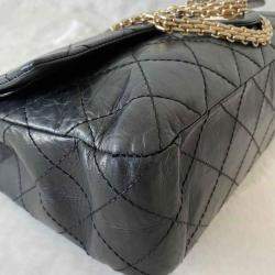 مملوكة مسبقًا Chanel Black Calf Leather Anniversary 2.55 Reissue 227 Flap Bag