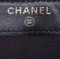 مملوكة مسبقًا حقيبة كلتش شانيل حافظة جوال بوي جلد مبطنة أسود