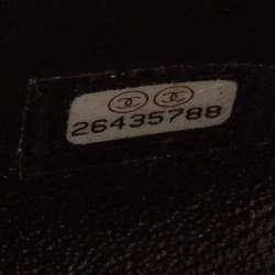 Pre Owned Chanel Black Quilted Leather Knock On Wood Top Handle Bag