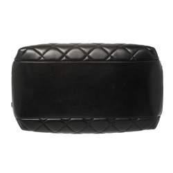 Pre Owned Chanel Black Quilted Leather Large Trendy CC Bowler Bag