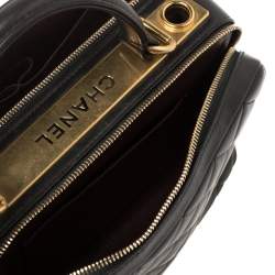 Pre Owned Chanel Black Quilted Leather Large Trendy CC Bowler Bag
