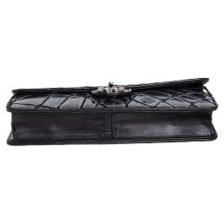 Chanel Black PVC, Wool and Leather Scale East West CC Flap Bag